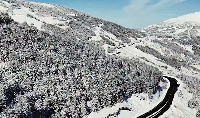 İzmir Ödemiş'te yüksek kesimler beyaza büründü