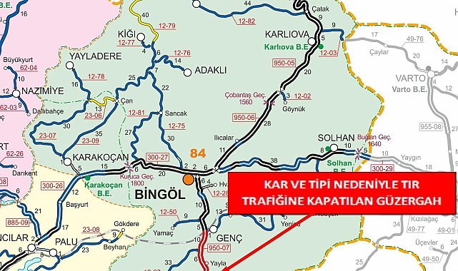Karlıova'da yoğun kar yağışı