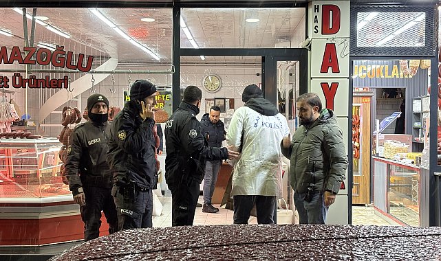 Kasap dükkanında silahlı kavga anı kamerada: 2 yaralı