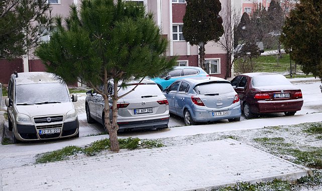 Keşan'da kar yağışı