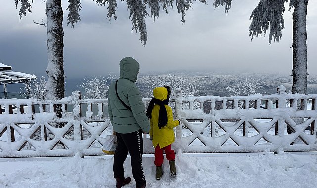 Ordu'da çocukların kar keyfi