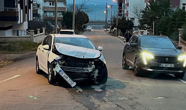 Ordu'da iki otomobil çarpıştı; 2 yaralı