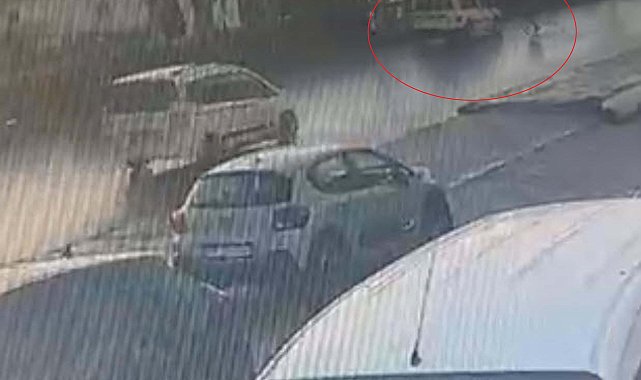 Otomobilin yayaya çarptığı kaza kamerada