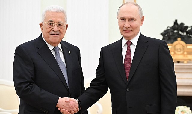 Rusya Devlet Başkanı Putin ile Filistin Devlet Başkanı Abbas bir araya geldi