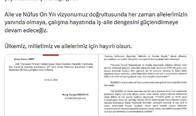 Sözleşmeli personele 'yarı zamanlı çalışma' düzenlemesi, Resmi Gazete'de