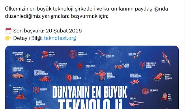 TEKNOFEST 2026 Teknoloji Yarışmaları başvuruları başladı