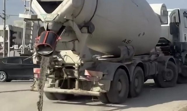 Yola beton döken mikserin şoförüne 5 bin 662 lira cezası