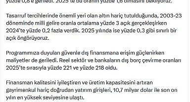 Bakan Şimşek: Cari dengede sürdürülebilir seviyeler korunuyor