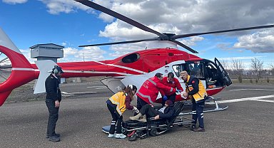 Bingöl'de ambulans helikopter, diyaliz hastası için havalandı