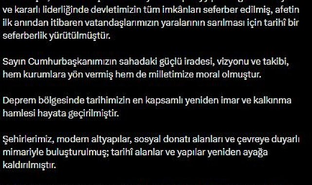 Burhanettin Duran: Milletimizin umudu yeniden inşa edilmiştir