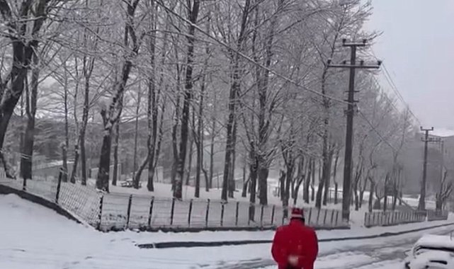 Bursa'da yoğun kar yağışı; araçlar yolda kaldı