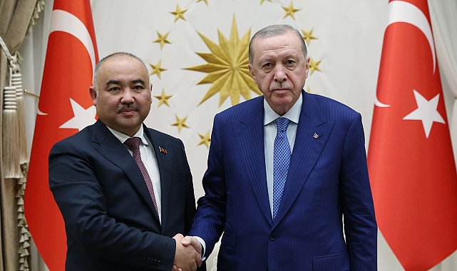Cumhurbaşkanı Erdoğan, Kırgızistan Parlamento Başkanı Uulu'yu kabul etti