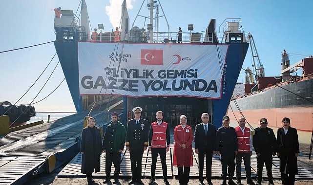 En büyük iyilik gemisi, Gazze'ye uğurlandı