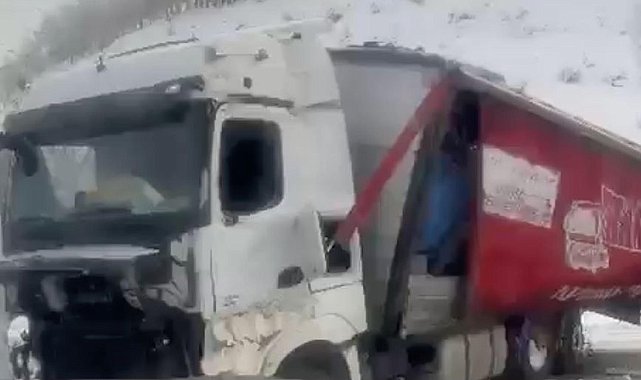 Erzincan-Erzurum kara yolu, kaza nedeniyle tek yönlü trafiğe kapandı