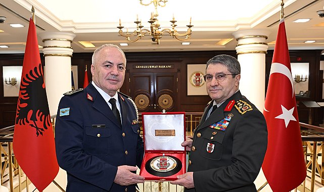 Genelkurmay Başkanı Orgeneral Bayraktaroğlu, Arnavutluk Hava Kuvvetleri Komutanı Dimo'yu kabul etti