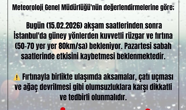İstanbul - İstanbul Valiliği'nden fırtına uyarısı