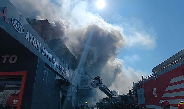 İzmir'de otomobil yedek parça dükkanında yangın