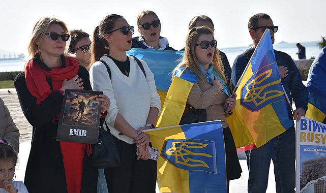 İzmir'de yaşayan Ukraynalılardan barış çağrısı