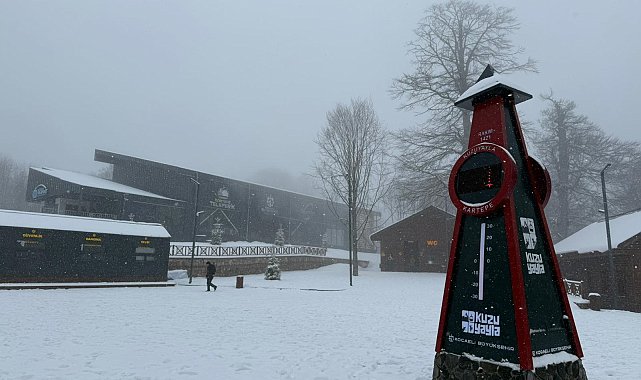 Kartepe'de kar yağışı etkili oldu