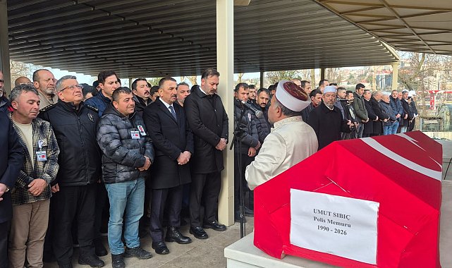 Kazara kendini vuran polis memuru için emniyette tören