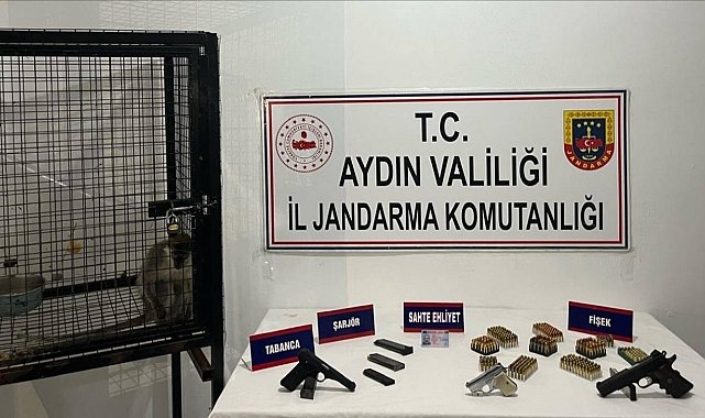 Kuşadası'nda ruhsatsız silah ve maymun ele geçirildi