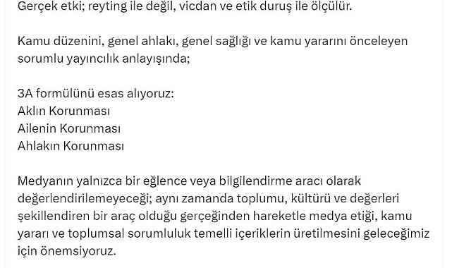 RTÜK Başkanı Daniş: Gerçek etki; reyting ile değil, vicdan ve etik duruş ile ölçülür