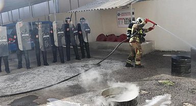 Şereflikoçhisar cezaevinde yangın tatbikatı