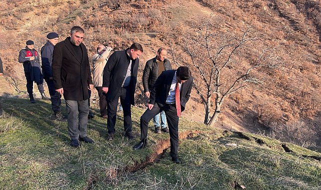 Sivas'ın Koyulhisar ilçesinde heyelan