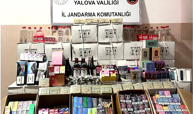 Yalova'da kaçak alkol ve tütün operasyonu: 2 gözaltı