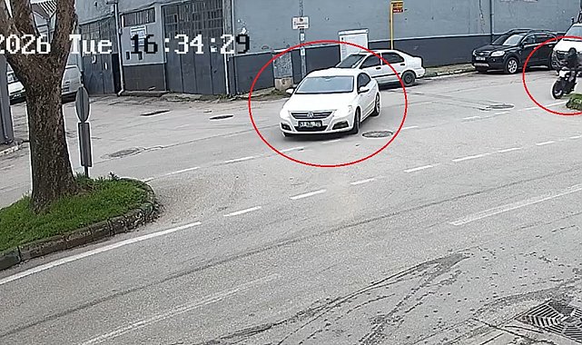 Yaralı motosiklet sürücüsüne yardım etmek yerine otomobilindeki hasara baktı