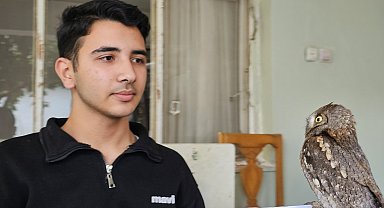 14 yaşındaki Berk, yaralı bulduğu İshak kuşunun yaşama tutunmasını sağladı