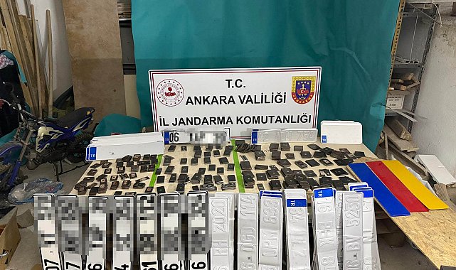 Ankara'da 900 sahte plaka ele geçirildi
