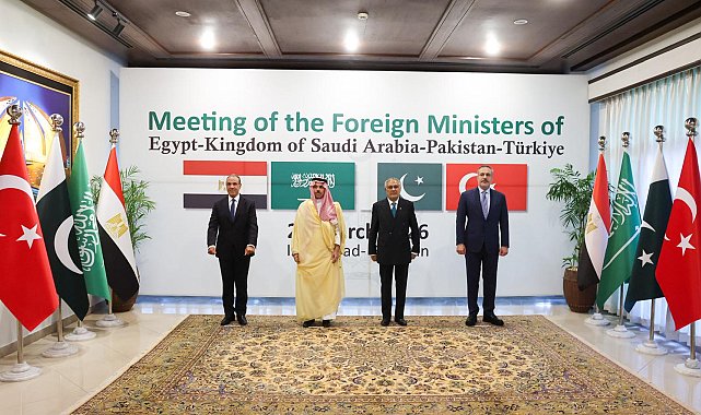 Bakan Fidan, 'Türkiye-Mısır-Pakistan-Suudi Arabistan Dışişleri Bakanları Toplantısı'na katıldı