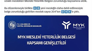 Bakan Işıkhan: Belge zorunluluğu getirilen meslek sayısı 244'e çıktı