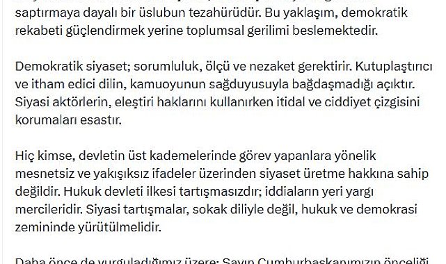 Burhanettin Duran: Demokratik siyaset; sorumluluk, ölçü ve nezaket gerektirir