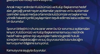 Büyükçekmece'den Fenerbahçe Beko maçındaki olaylarla ilgili açıklama