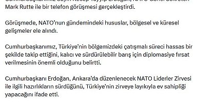 Cumhurbaşkanı Erdoğan, NATO Genel Sekreteri Rutte ile görüştü