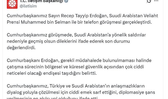 Cumhurbaşkanı Erdoğan, Suudi Arabistan Veliaht Prensi Selman ile görüştü