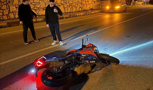 Devrilen motosikletin sürücüsü yaşamını yitirdi