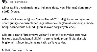 e-Nabız'a 'İlacım Nerede' özelliği eklendi