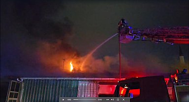 Edirne'de mobilya imalathanesinde yangın