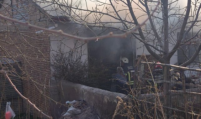 Elazığ'da yangında hayatını kaybetti, torunu yaralandı
