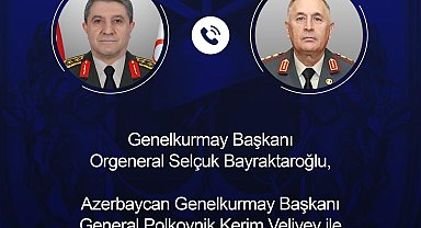 Genelkurmay Başkanı Bayraktaroğlu, Azerbaycanlı mevkidaşı ile telefonda görüştü