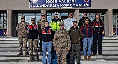 Iğdır'da kadın jandarmalardan 8 Mart'a özel video
