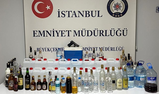 İstanbul- Büyükçekmece'de sahte içki operasyonu