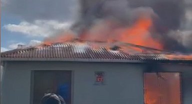 İstanbul- Çatalca'da tek katlı evde yangın