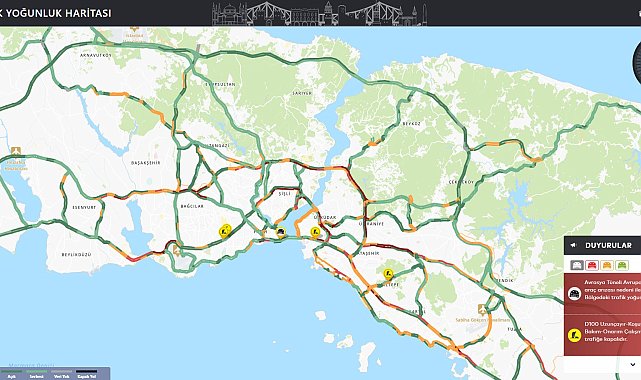 İstanbul - İstanbul'da gece saatlerinde trafik yoğunluğu yüzde 62'ye ulaştı -1