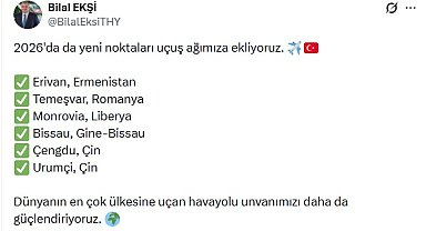 İstanbul- THY'den 6 yeni uçuş noktası
