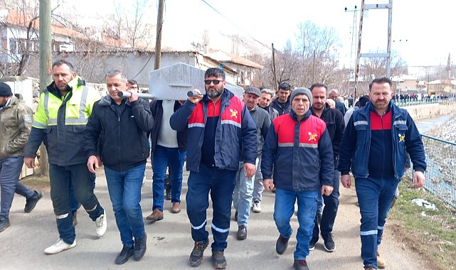 Kayseri'de göçükte ölen madenci son yolculuğuna uğurlandı