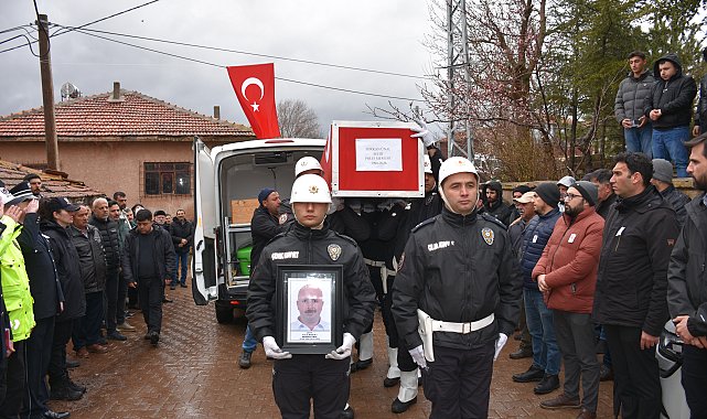 Kaza şehidi polis memuru, Kırıkkale'de son yolculuğuna uğurlandı